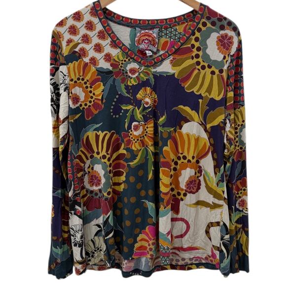 Johnny Was Kimbra Favorite Long Sleeve Swing Top - Picture 5 of 9